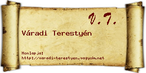 Váradi Terestyén névjegykártya